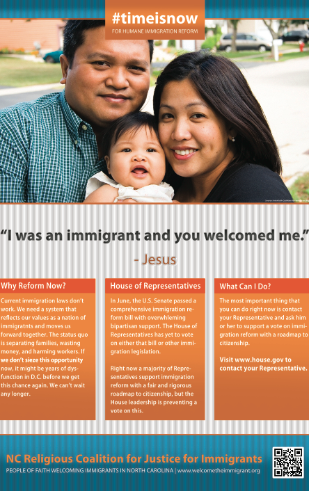 Free color bulletin insert on immigration reform